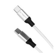 USB C USB Cable White Nylon 1m strap leather