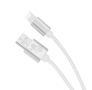 lightning USB Cable white Nylon 1m strap leather