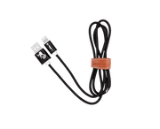 lightning USB Cable Black Nylon 1m strap leather